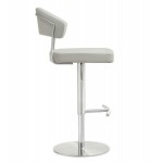 TOV Furniture Cosmo Light Grey Stainless Steel Barstool