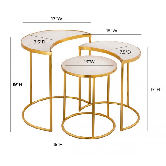 TOV Furniture Crescent Nesting Tables