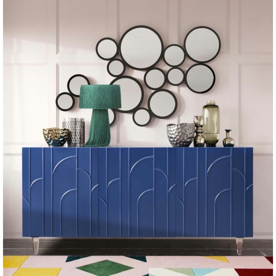 TOV Furniture Deco Blue Lacquer Buffet