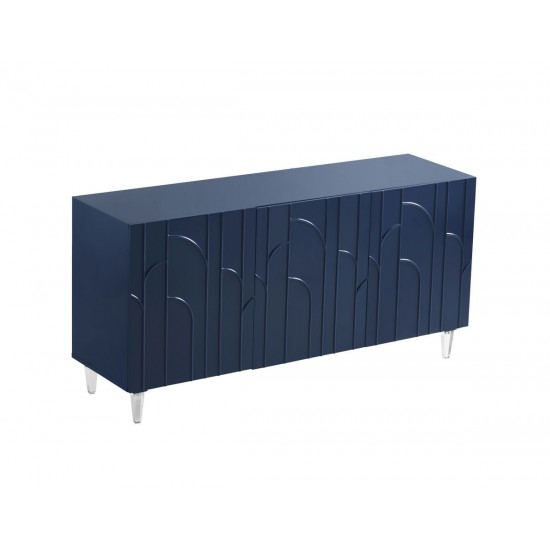 TOV Furniture Deco Blue Lacquer Buffet