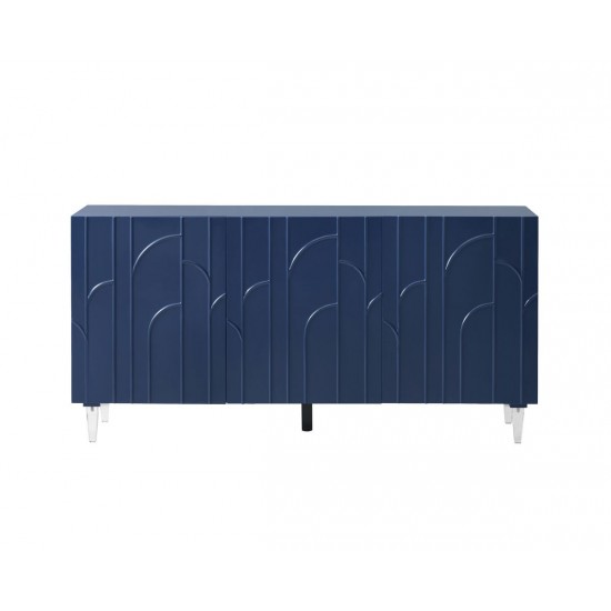 TOV Furniture Deco Blue Lacquer Buffet