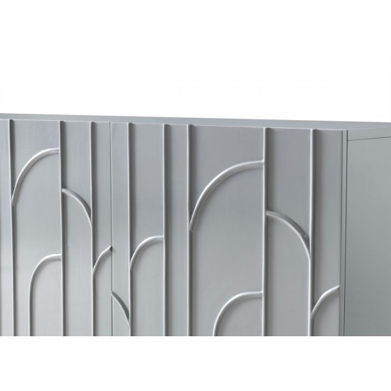 TOV Furniture Deco Grey Lacquer Buffet