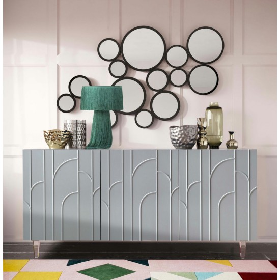 TOV Furniture Deco Grey Lacquer Buffet