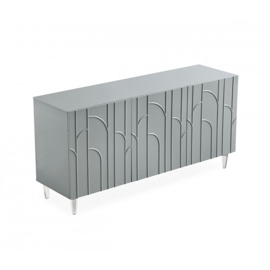 TOV Furniture Deco Grey Lacquer Buffet