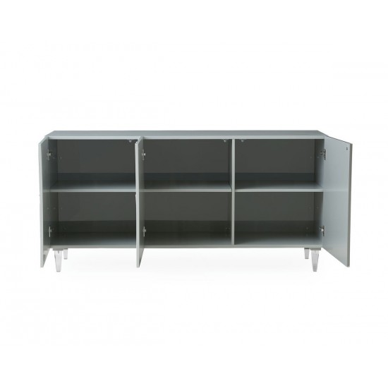 TOV Furniture Deco Grey Lacquer Buffet