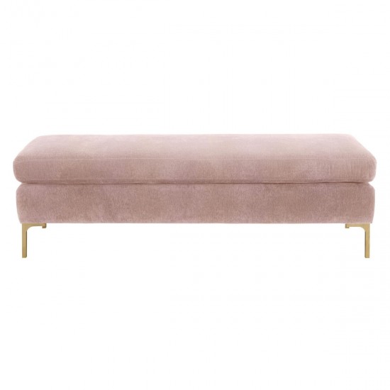 TOV Furniture Delilah Blush Textured Velvet Bench