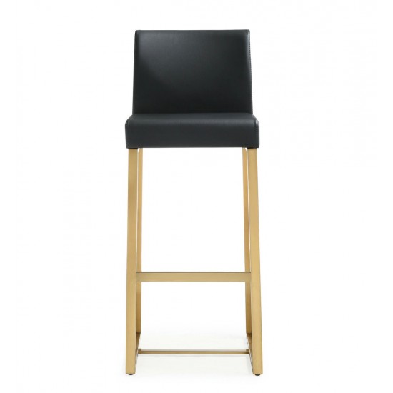 TOV Furniture Denmark Black Gold Steel Barstool (Set of 2)