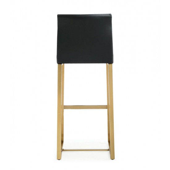 TOV Furniture Denmark Black Gold Steel Barstool (Set of 2)