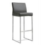 TOV Furniture Denmark Grey Stainless Steel Barstool (Set of 2)