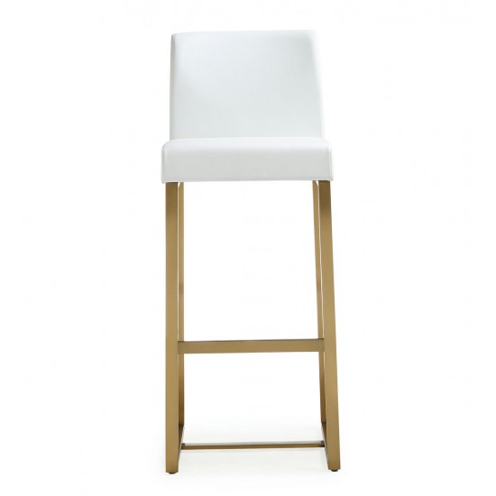 TOV Furniture Denmark White Gold Steel Barstool (Set of 2)