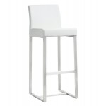 TOV Furniture Denmark White Stainless Steel Barstool (Set of 2)