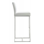 TOV Furniture Denmark White Stainless Steel Barstool (Set of 2)