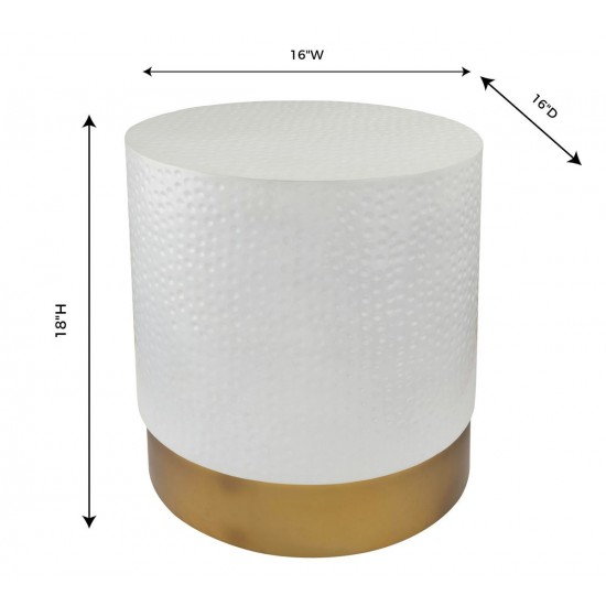 TOV Furniture Dimple Hand Hammered Side Table