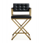 TOV Furniture Director Black Gold Steel Counter Stool