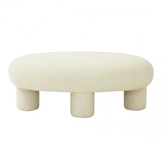 TOV Furniture Discus Boucle Ottoman