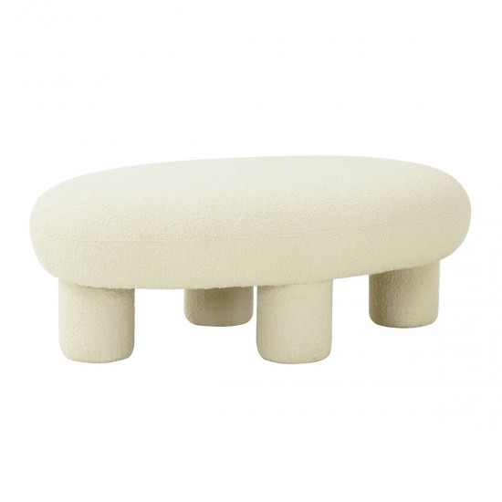 TOV Furniture Discus Boucle Ottoman