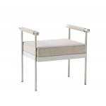 TOV Furniture Diva Cream Velvet Bench