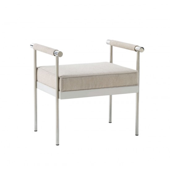 TOV Furniture Diva Cream Velvet Bench