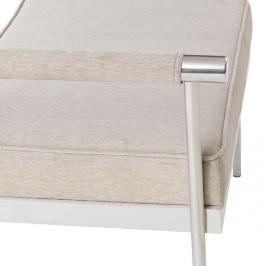 TOV Furniture Diva Cream Velvet Bench