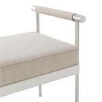 TOV Furniture Diva Cream Velvet Bench