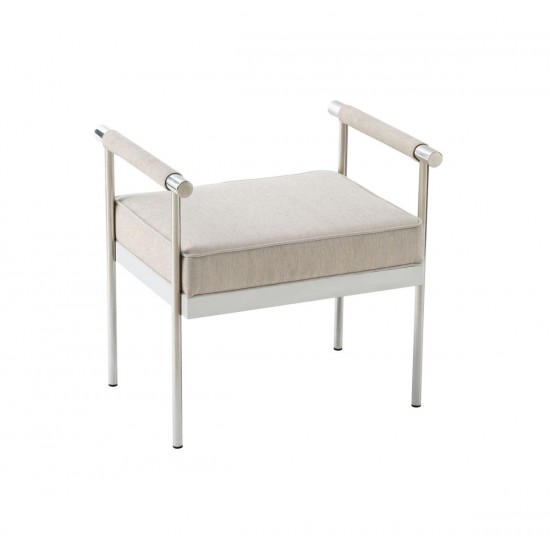 TOV Furniture Diva Cream Velvet Bench