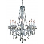 Elegant Lighting Verona 8 Light Chrome Chandelier Golden Teak (Smoky) Swarovski Elements Crystal