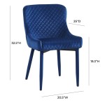 TOV Furniture Draco Navy Velvet Chair