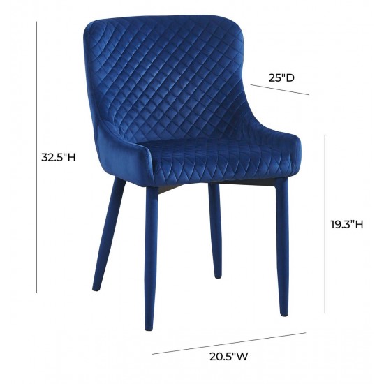 TOV Furniture Draco Navy Velvet Chair