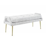 TOV Furniture Eileen Terrazzo Velvet Bench