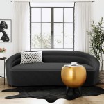 TOV Furniture Ellison Black Velvet Sofa