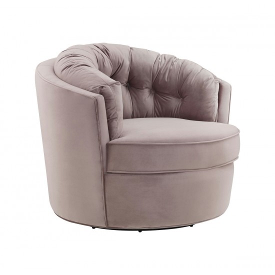 TOV Furniture Eloise Mauve Velvet Swivel Chair