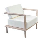 TOV Furniture Emerson Cream Outdoor Lounge Chair