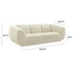 TOV Furniture Emmet Cream Velvet Sofa