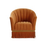 TOV Furniture Enid Cinnamon Velvet Swivel Chair
