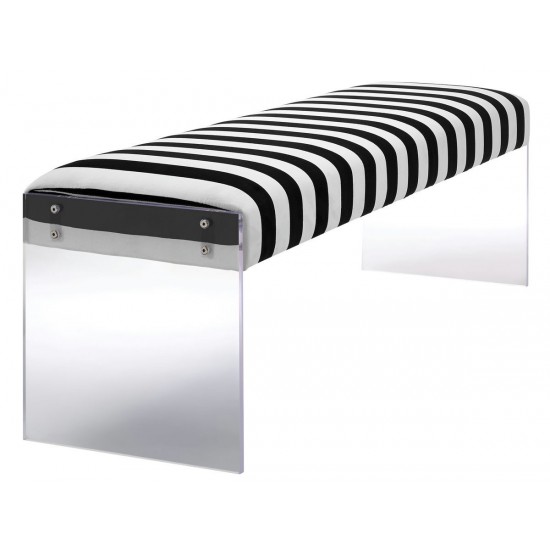 TOV Furniture Envy Paris Velvet/Acrylic Bench