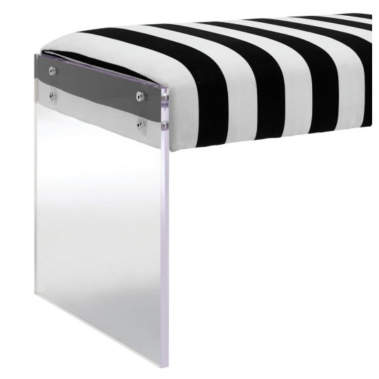 TOV Furniture Envy Paris Velvet/Acrylic Bench