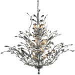 Elegant Lighting Orchid 18 Light Chrome Chandelier Clear Spectra Swarovski Crystal