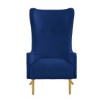 TOV Furniture Ethan Navy Velvet Tall Chair