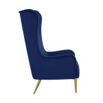 TOV Furniture Ethan Navy Velvet Tall Chair