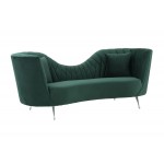 TOV Furniture Eva Forest Green Velvet Sofa