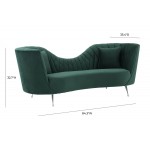 TOV Furniture Eva Forest Green Velvet Sofa