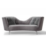 TOV Furniture Eva Grey Velvet Sofa