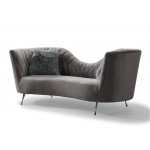 TOV Furniture Eva Grey Velvet Sofa