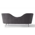 TOV Furniture Eva Grey Velvet Sofa