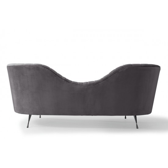 TOV Furniture Eva Grey Velvet Sofa