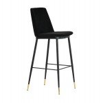 TOV Furniture Evora Black Velvet Counter Stool (Set of 2)