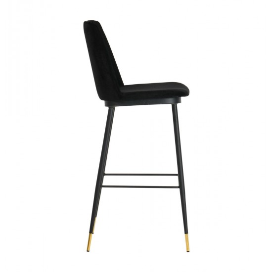 TOV Furniture Evora Black Velvet Counter Stool (Set of 2)