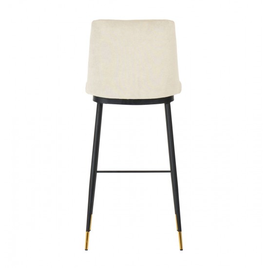 TOV Furniture Evora Cream Velvet Counter Stool (Set of 2)