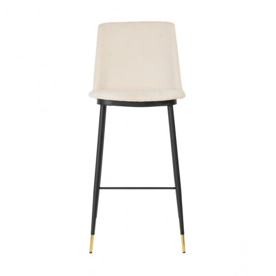 TOV Furniture Evora Cream Velvet Counter Stool (Set of 2)