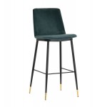 TOV Furniture Evora Green Velvet Counter Stool (Set of 2)